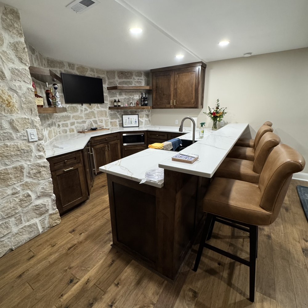Finished bar and kitchen remodel by ProHaska Homes LLC