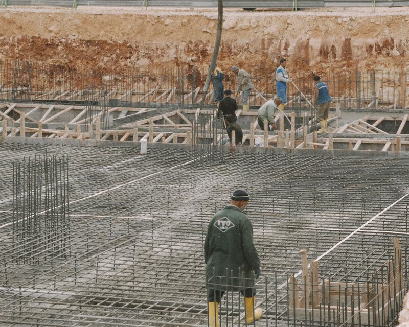 Construction workers on site