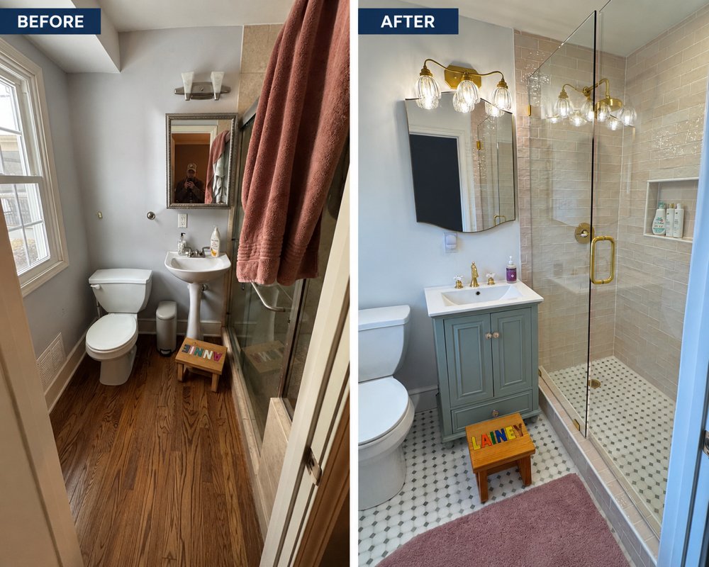 Before and after renovation