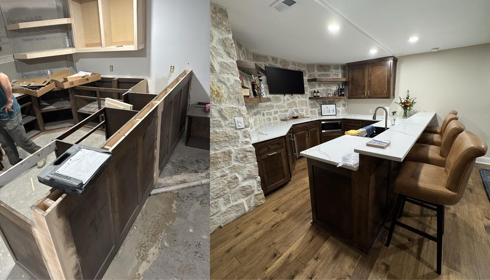 Before and after interior