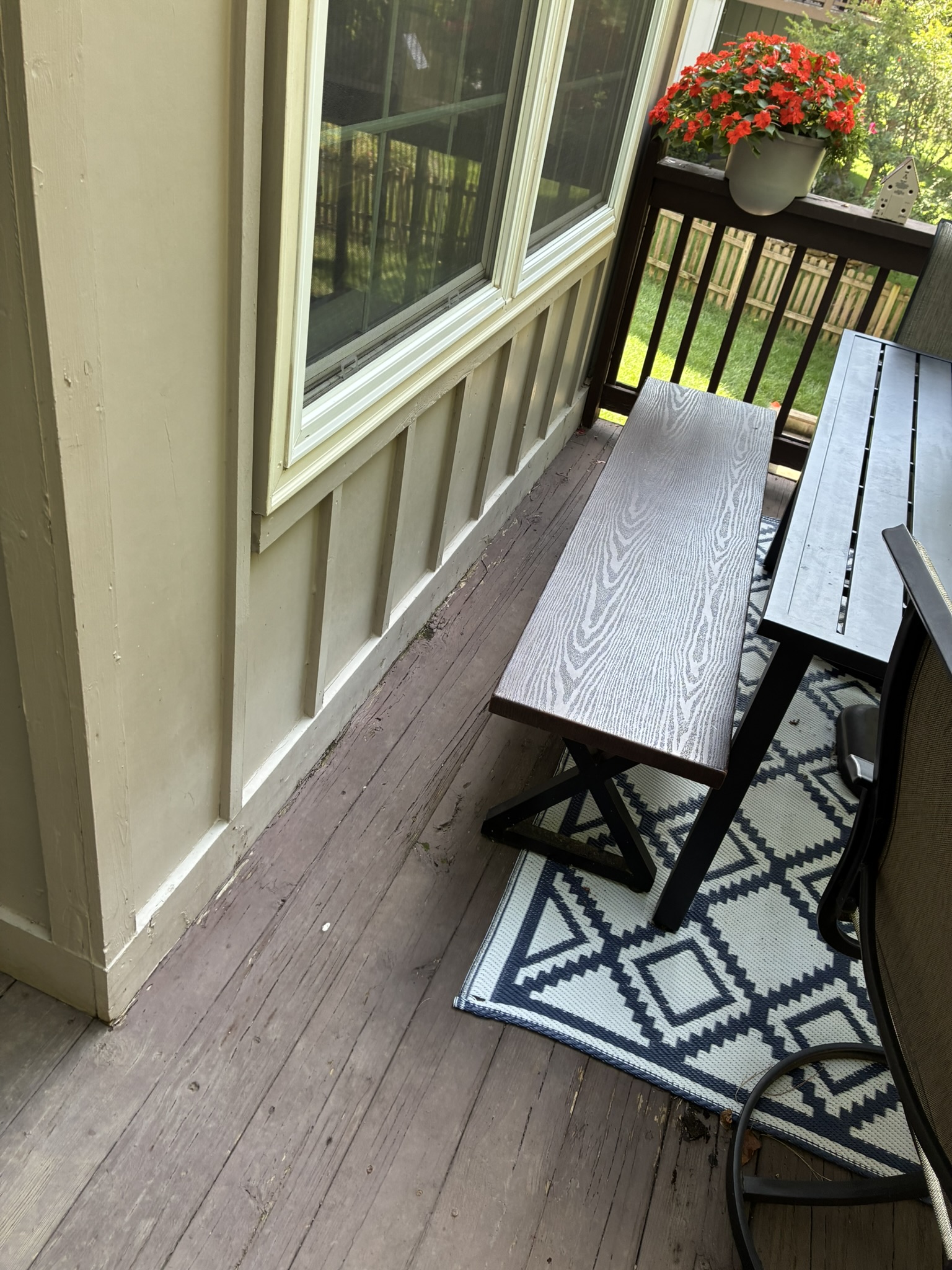 Double screened porch framing