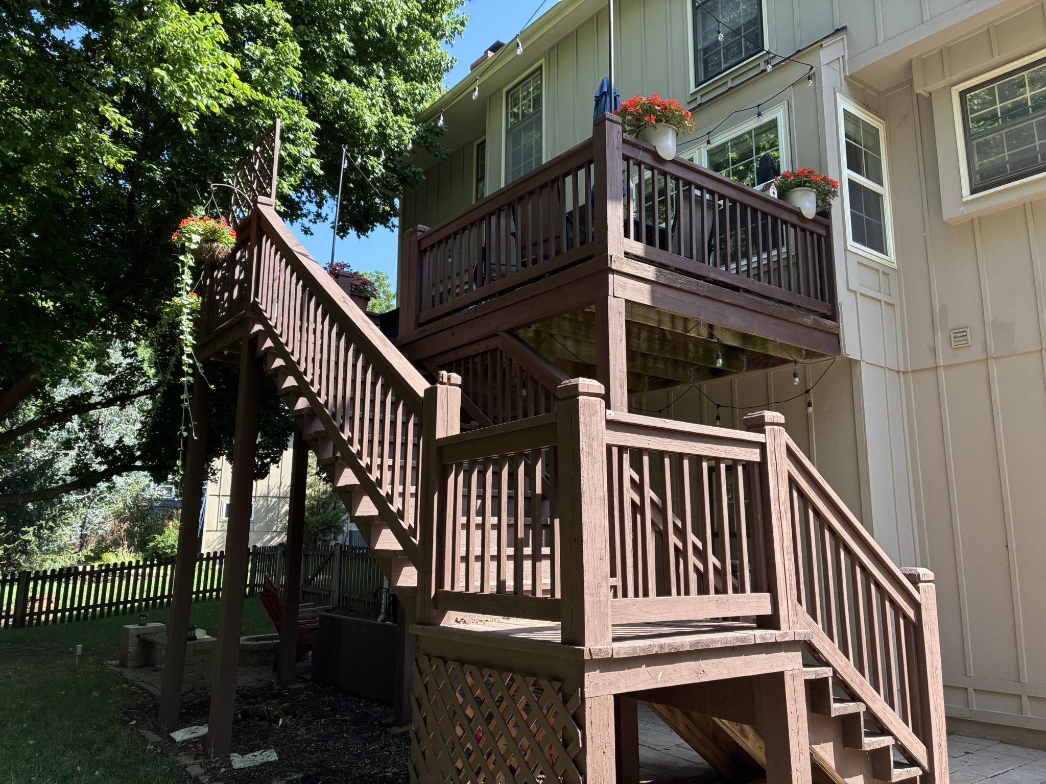Double screened-in porch project progress
