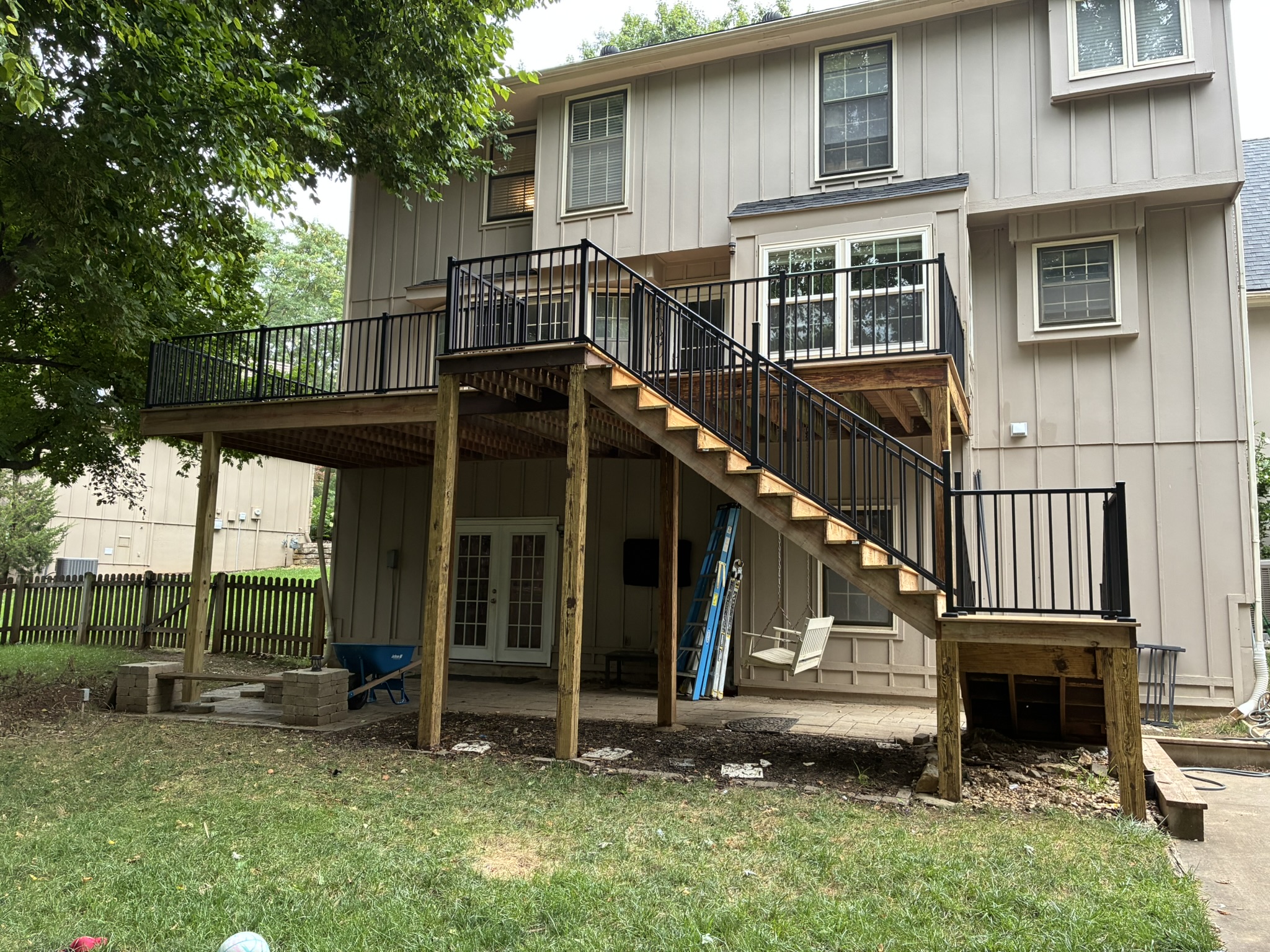 Finished double screened-in porch
