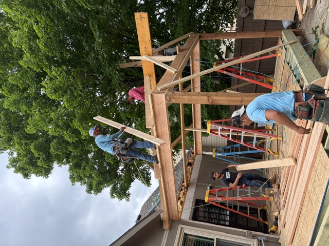 ProHaska crew building a screened porch addition