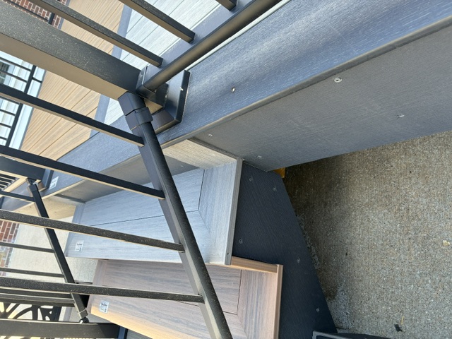 Screened porch roof work
