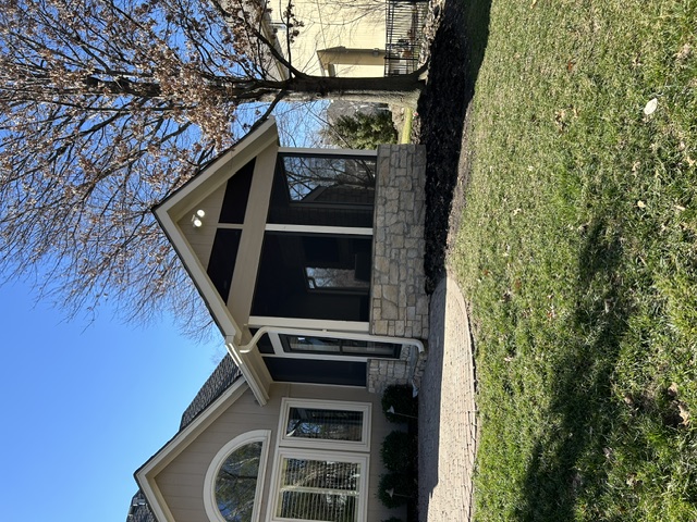 Screened porch interior