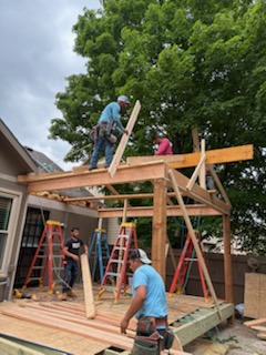 Screened-in porch finishing details
