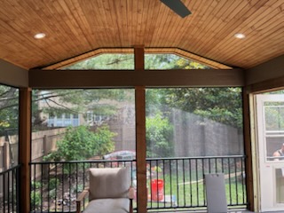 Completed screened-in porch project